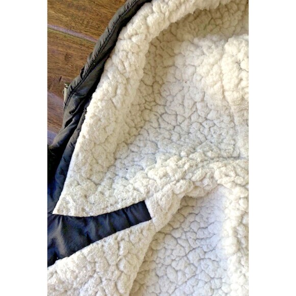 Disney Mickey Mouse Ears Jacket Womens L Black  Quilted Fleece Lined Sherpa - Picture 8 of 12
